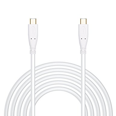 USB Type C to Type C Cable,iAlegant 6.6 ft 3.1 Hi-speed Cable for Google Pixel/Pixel XL, new MacBook, Lumia 950/950xl, Nexus 5x/6p, ChromeBook Pixel (White)
