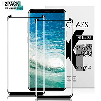 Gozhu [2-Pack] for Galaxy S9 Plus Screen Protector Tempered Glass,[Anti-Fingerprint][No-Bubble][Scratch-Resistant] Glass Screen Protector for Samsung Galaxy S9 Plus