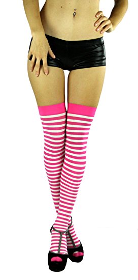 ToBeInStyle Women's Striped Thigh Hi