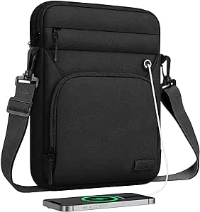 MoKo 15.6 Inch Tablet Sleeve Bag, Fits 15" MacBook Air/Pro, 15.4" Macbook Pro/Pro Retina, 15" Surface Laptop 5/3, 15.6" ASUS ROG G531GT, Multifunctional Bag with Shoulder and Headphone Port, Black