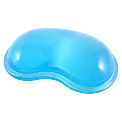 Blue Gel Wavy Mouse Pad Wrist Rest Support for Desktop PC Computer