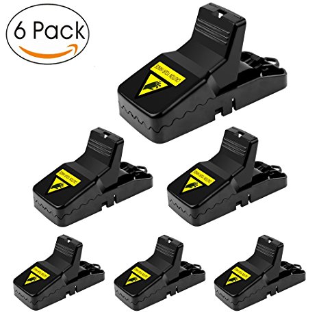 Airsspu Mouse Trap, Mice\Rat Trap Snap Humane Power Rodent Killer, Best Mouse Catcher, Effective Sensitive Reusable Durable and Sanitary traps (6Pack)