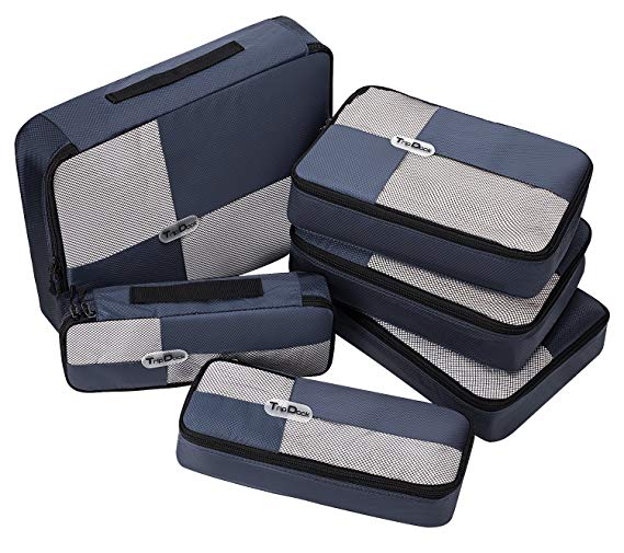 TripDock 6 Set Packing Cubes- Travel Luggage Organizers - Navyblue