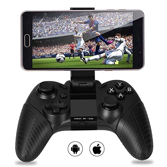 MYGT C01 Bluetooth Mobile Gamepad Controller For Android And IOS Devices With In-Built Holder And Rechargeable Battery (Black)