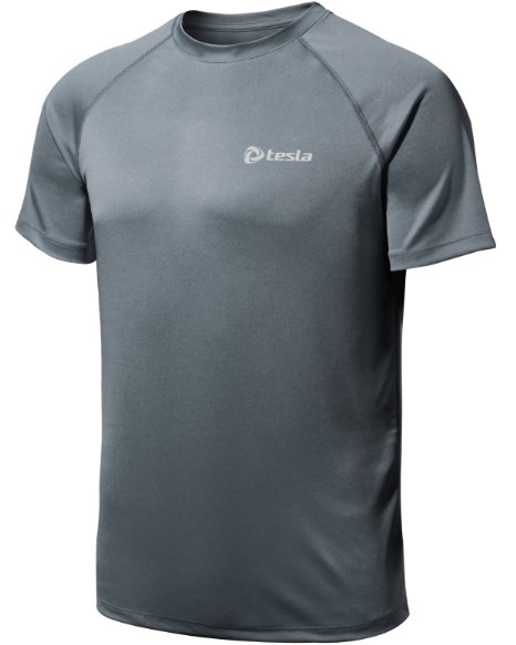 Tesla Mens Lightweight HyperDri Cool T Shirt Running Short Sleeve Top MTS03
