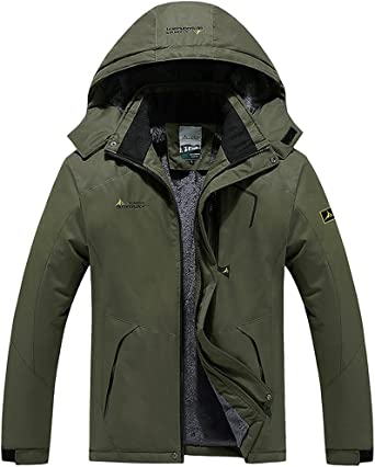 Keevoom Men's Waterproof Ski Jacket Winter Warm Snow Coat Windproof Mountain Raincoat Snowboarding Hooded Jackets for Mens