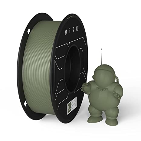 BIQU PLA Matte Filament 1.75mm 3D Printer Filament,3D Printing PLA Matte Finish Filament Dimensional Accuracy  /-0.03 mm,1 Kg(2.2lbs) Spool for Most FDM 3D Printer and 3D Pen (PLA Matte Olive Green)