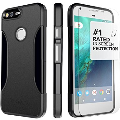 Google Pixel XL Case, SaharaCase Protection Kit with ZeroDamage Tempered Glass Screen Protector for Google Pixel XL (2016)- Black