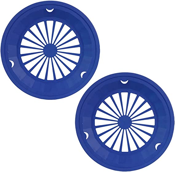 Cooking Concepts Bright Colored Plastic Paper Plate Holders for 9 Inch Paper Plates, 8 Piece Set (Blue)