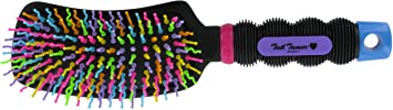 Tail Tamers 909RB Rainbow Curved Handle Mane and Tail Brush for Horses