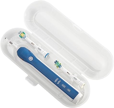 Nincha Portable Replacement Plastic Electric Toothbrush Travel Case for Oral-B Pro Series (Transparent)