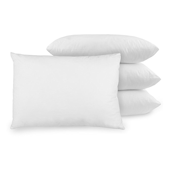 King Size Pillows 4 Pack - Fluffy and Comfortable - White 20 x 36 Inch - Comfy Fluff and Plush - Four Pillow Set - Standard - Softer Than Feather Goose Down - Luxury Hotel Quality