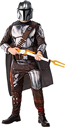 Star Wars The Mandalorian Adult Halloween Costume Jumpsuit/Belt/Bandolier/Cape/Mask