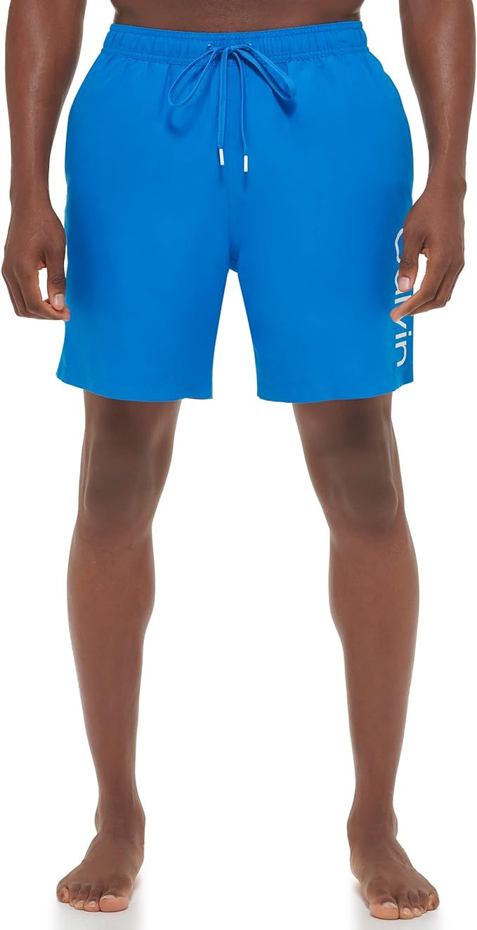 Calvin Klein Mens Uv Protected Quick Dry Swim Trunk