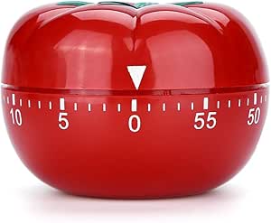 Kitchen Timer, Tomato Shaped Mechanical 60 Minutes, Countdown Timer Kitchen Cooking & Baking Helper for Cooking Kitchen (Small 6.3 * 4.5cm)