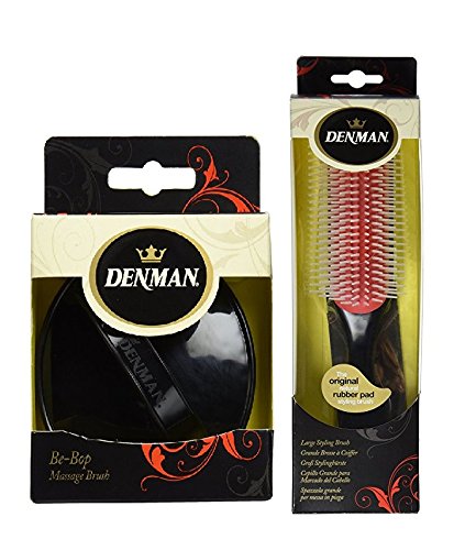 Denman Cushion Brush Nylon Bristles, 9-Row   Be-Bop Massage Brush, Twister, Shampoo Brush