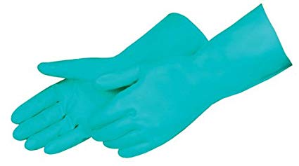 Liberty 2970SL Nitrile Liquid Proof Unsupported Glove with Flock Lined, Chemical Resistant, 15 mil Thickness, 13" Length, X-Large, Green (Pack of 12)