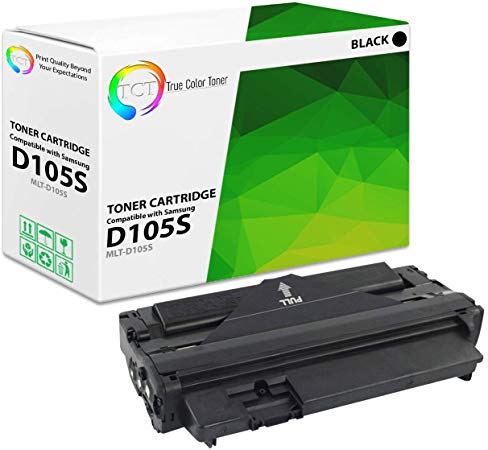 TCT Premium Compatible Toner Cartridge Replacement for Samsung MLT-D105S Black Works with Samsung ML-1910 1911 1915 2525 2545 2525W 2526 Printers (1,500 Pages)
