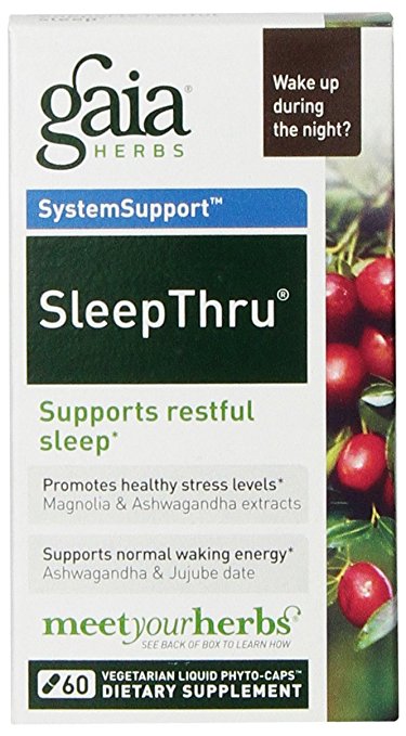 Gaia Herbs Sleep Thru Liquid Phyto-Capsules, 60 Count