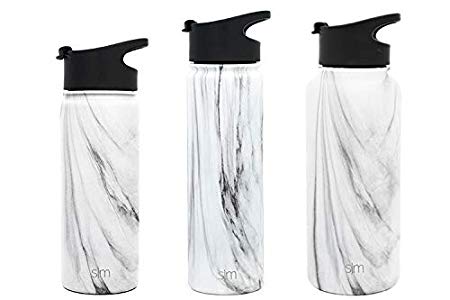 Simple Modern Summit Water Bottle   Extra Lid - Wide Mouth Vacuum Insulated 18/8 Stainless Steel Powder Coated - 8 Sizes, 24 Colors