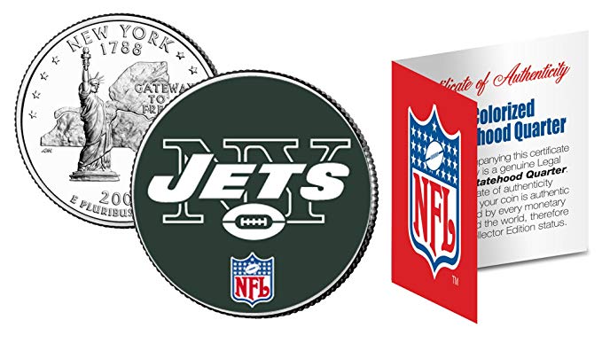 NEW YORK JETS NFL New York U.S. Statehood Quarter U.S. Coin *Licensed*