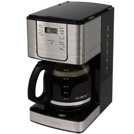 Mr. Coffee JWX31 12-Cup Programmable Coffeemaker, Stainless Steel