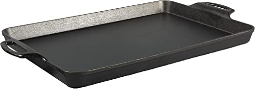 Lodge BW15BP 15.5 x 10.5 Inch Seasoned Cast Iron Baking Pan, 15.5x10.5 inch, Black