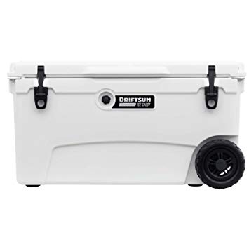 Driftsun 70-Quart Wheeled Ice Chest, Heavy Duty, High Performance Roto-Molded Commercial Grade Insulated Rolling Cooler