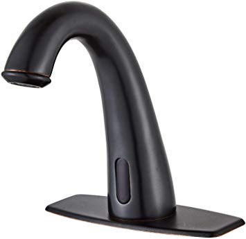 HHOOMMEE Electronic Automatic Sensor Touchless Bathroom Sink Faucet (Black)