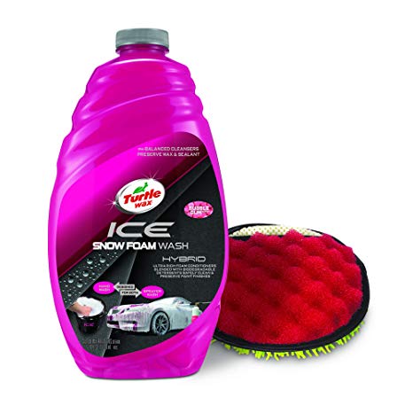 Turtle Wax 53222 ICE Snow Foam Wash & Wax with Premium Wash Mitt, 48. Fluid_Ounces