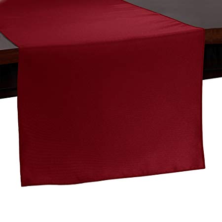 Ultimate Textile 14 x 72-Inch Polyester Table Runner Holiday Red