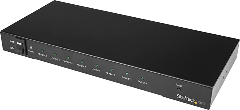 StarTech.com 4K 60hz HDMI Splitter - 8 Port - HDR Support - 7.1 Surround Sound Audio - HDMI Distribution Amplifier - HDMI 2.0 Splitter (ST128HD20)