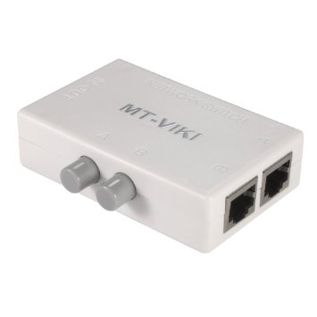 MT-VIKI 2 Ports Network Switch Splitter Selector Hub 2-In 1-Out or 1-In 2-Out 100M MT-RJ45-2M
