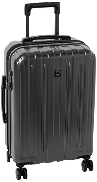 Delsey Luggage Helium Titanium Carry-On EXP Spinner Trolley Metallic