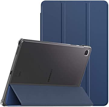 MoKo Case Compatible with Galaxy Tab S6 Lite 10.4 2020, Smart Shell Stand Cover with Translucent Frosted PC Back Shell Fit Samsung Galaxy Tab S6 Lite 10.4 2020 SM-P610/P615 ONLY - Navy Blue