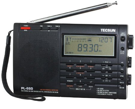 Tecsun PL-660 Portable AMFMLWAir Shortwave World Band Radio with Single Side Band Black