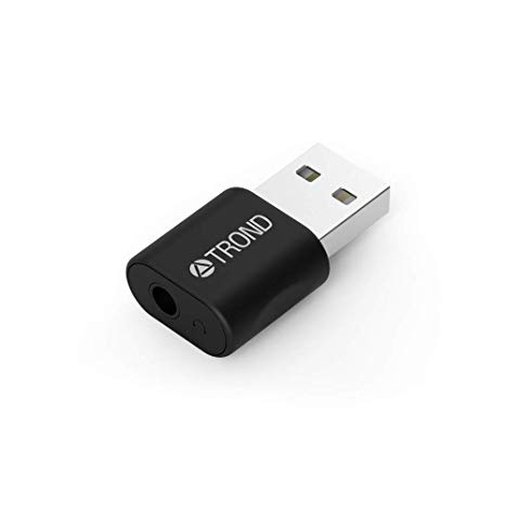 TROND External USB Audio Adapter Sound Card, with One 3.5mm Aux TRRS Jack for Integrated Audio Out & Microphone in