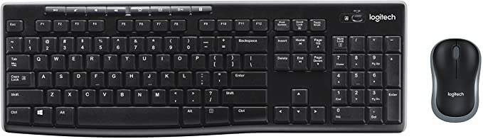 Logitech MK270 Wireless Keyboard and Mouse Combo - Keyboard and Mouse Included, Long Battery Life