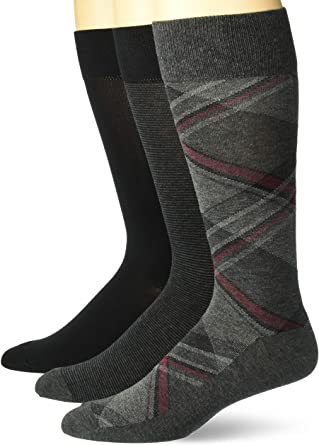 Buttoned Down Men's 3-Pack Pima Cotton Pattern Dress Socks