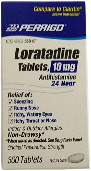 Perrigo Loratadine Tablets, Blue, 300 Count