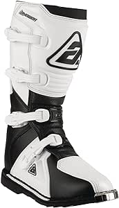 Answer Racing 446638 Powersports Motocross Protection Gear: AR1 Boots, Black/White, Size 12, 1 Pair