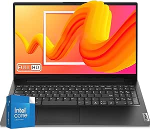 Lenovo Newest V15 Series Laptop, 16GB RAM, 256GB SSD Storage, 15.6″ FHD Display with Low-Blue Light, Intel 2-Cores Upto 3.0Ghz Processor, HDMI, Ethernet Port, WiFi & Bluetooth, Windows 11 Home, Black