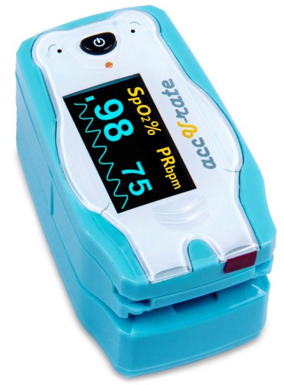 Acc U Rate® children digital finger pulse oximeter with adorable animal theme