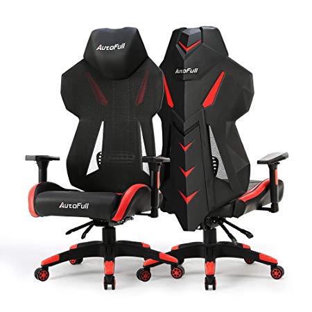 Gaming Chair, Autofull Video Game Chair, Breathable Mesh Back Reclining Gaming Chair for Adults With Pillow and Lumbar Cushion
