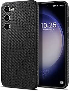 SPIGEN Liquid Air Case Designed for Samsung Galaxy S23 Plus (2023) Soft TPU Armor Slim Cover - Black