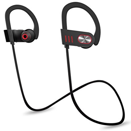 Bluetooth Headphones, AEDILYS Wireless In Ear Earbuds V4.1 Sports Sweatproof Earphones , Premium Sound with Bass Noise Reducing, Secure Fit Bluetooth Headset for Running, Workout and Gym