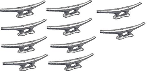 MARINE DOCK CLEAT 6" GALVANIZED OPEN BASE BOAT 10 PACK