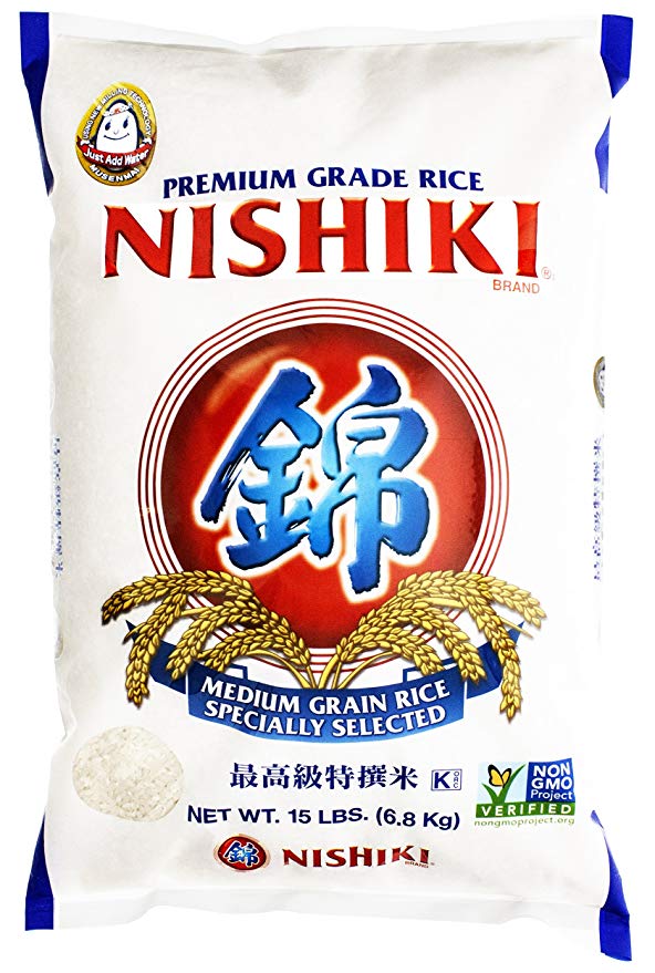 Nishiki Premium Rice, Medium Grain, 240 Oz, Pack of 1