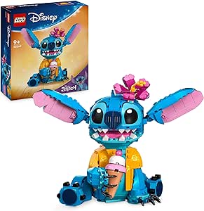 LEGO ǀ Disney Stitch, Jouet de Construction pour Enfants, Set avec Cornet de Glace, Figurine à Construire, Idée Cadeau pour Les Filles et Garçons Dès 9 Ans Fans du Célèbre Film Lilo et Stitch 43249