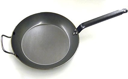 De Buyer 5110.32 Carbone Plus Heavy Quality Steel Round Lyonnaise Frying Pan, 32 cm Diameter